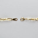 ダブルチェーン ネックレス K18 幅4.2mm 0.8角線 50cm