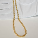 パイプロープ ネックレス K18 幅4mm 55cm