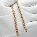 パイプロープ ブレスレット K18 ピンクゴールド 幅5mm 20cm