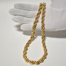 パイプロープ ネックレス K18 幅8mm 50cm