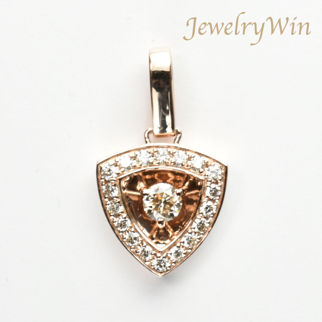 ペンダントトップ K18 ピンクゴールド ダイヤモンド付 (Type-TR)