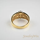 リング コンビ K18 Pt900 ダイヤ付 (Type-WC)