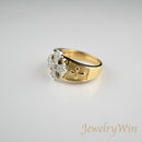 リング コンビ K18 Pt900 ダイヤ付 (Type-WC)