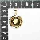 ペンダントトップ K24 ツバルホース コイン エリザベス表 1/10oz K18 枠付 (Type-SZ)