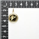 ペンダントトップ K24 ツバルエンジェル コイン エンジェル表 1/25oz K18 枠付 (Type-GK)