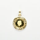 ペンダントトップ K24 ツバルエンジェル コイン エンジェル表 1/25oz K18 枠付 (Type-MR)