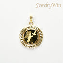 ペンダントトップ K24 ツバルエンジェル コイン エンジェル表 1/25oz K18 枠付 (Type-MR)