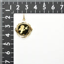 ペンダントトップ K24 ツバルエンジェル コイン エンジェル表 1/25oz K18 枠付 (Type-RH)