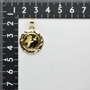 ペンダントトップ K24 ツバルエンジェル コイン エンジェル表 1/25oz K18 枠付 (Type-WK)