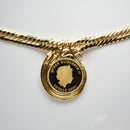 ペンダントトップ K24 ツバルホース コイン ホース表 1/2oz K18 枠付 (Type-DT)