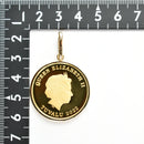 ペンダントトップ K24 ツバルホース コイン 1/2oz K18 枠付 (Type-SP)