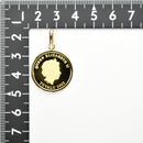 ペンダントトップ K24 ツバルホース コイン 1/5oz K18 枠付 (Type-SP)