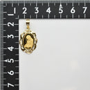 ペンダントトップ K24 マリア コイン 1g K18 枠付 ダイヤ付 (Type-DF)