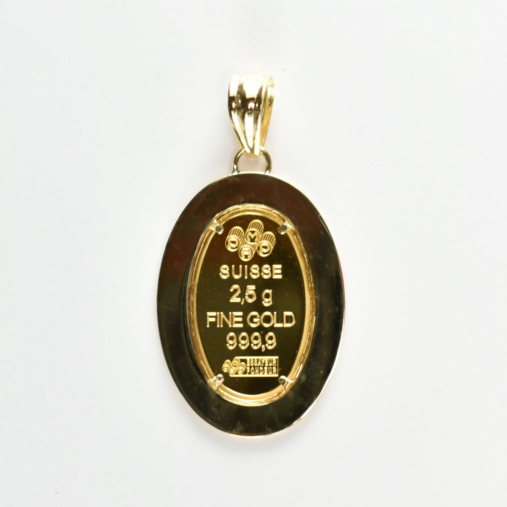 ペンダントトップ K24 マリア コイン 2.5g K18 枠付 (Type-BZ) ※入荷待ち