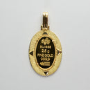 ペンダントトップ K24 マリア コイン 2.5g K18 枠付 (Type-RM)