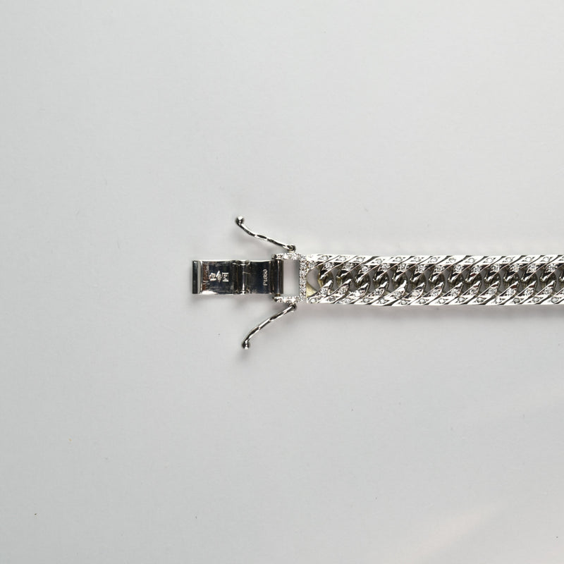 【要お問い合わせ】喜平 ネックレス Pt850 Dトリプル(ダイヤ付) 4pc 8面 96g前後 50cm 造幣局検定付