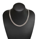 【要お問い合わせ】喜平 ネックレス Pt850 トリプル 8面 100g 50cm (出来上がり重量約94g前後) 造幣局検定マーク(ホールマーク)刻印入り ※平カットベース アフターダイヤ留め加工(1コマ 4pc留め)