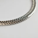 【要お問い合わせ】喜平 ネックレス Pt850 トリプル 8面 100g 50cm (出来上がり重量約94g前後) 造幣局検定マーク(ホールマーク)刻印入り ※平カットベース アフターダイヤ留め加工(1コマ 4pc留め)