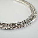 【要お問い合わせ】喜平 ブレスレット Pt850 トリプル 8面 100g 21cm (出来上がり重量約96g前後) 造幣局検定マーク(ホールマーク)刻印入り ※平カットベース アフターダイヤ留め加工(1コマ6pc留め) 喜平金具アフターダイヤ留め加工