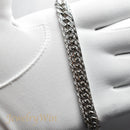 【要お問い合わせ】喜平 ブレスレット Pt850 トリプル 8面 50g 20cm (出来上がり重量約48g前後) 造幣局検定マーク(ホールマーク)刻印入り ※平カットベース アフターダイヤ留め加工(1コマ4pc留め)