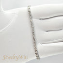 ダイヤモンドテニスブレスレット ストレート Pt850枠 幅3.5mm 18cm トータル7.01ct カラー:I〜J クラリティ:VS-1〜VS-2 カット:VG〜G ※ダイヤモンドのグレードは目安となります※