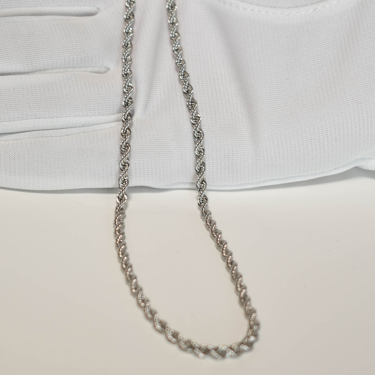 パイプロープネックレス Pt850 幅3mm 60cm ロープ チェーン