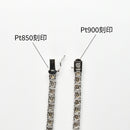 ダイヤモンドテニスネックレス ストレート Pt900枠 Pt850(金具部分一部） 幅3.9mm 50cm トータル20.00ct カラー:I〜L クラリティ:VS-1〜SI-1 カット:EX〜VG ※ダイヤモンドのグレードは目安となります※