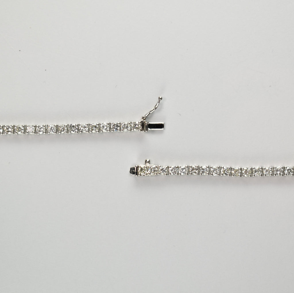 ダイヤモンドテニスネックレス ストレート Pt900枠 Pt850(金具