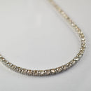 ダイヤモンドテニスネックレス ストレート Pt900枠 Pt850(金具部分一部） 幅3.9mm 50cm トータル20.04ct カラー:K〜L クラリティ:VS-1〜SI-1 カット:EX〜G ※ダイヤモンドのグレードは目安となります※