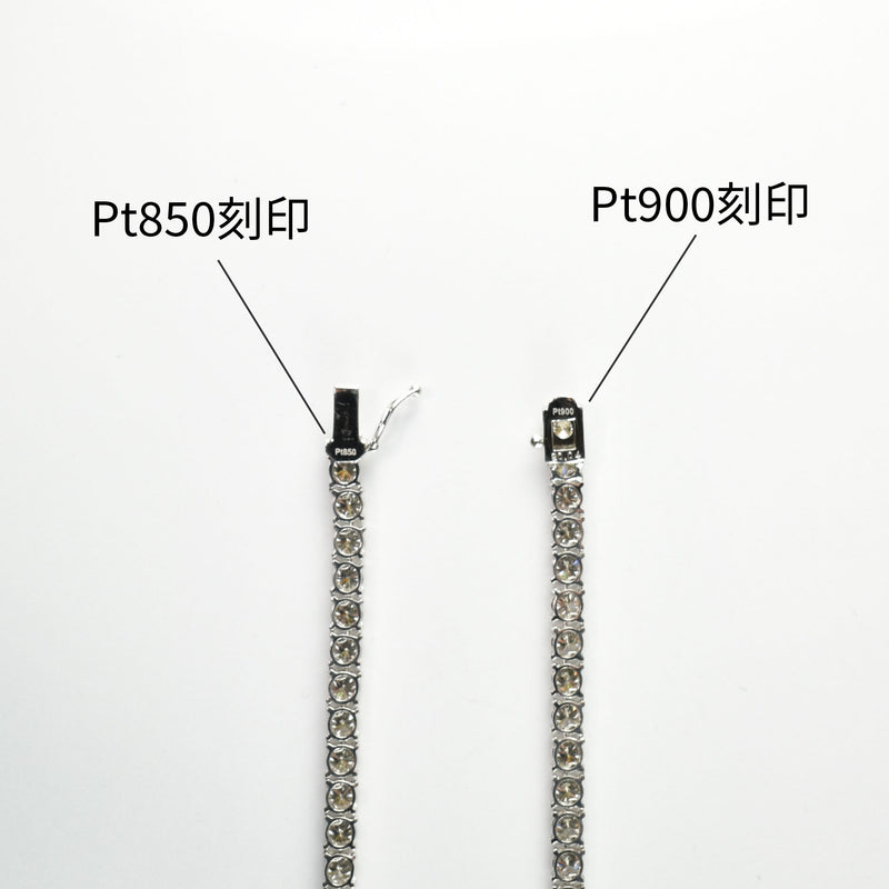 ダイヤモンドテニスネックレス ストレート Pt900枠 Pt850(金具部分一部） 幅3.9mm 50cm トータル20.04ct カラー:K〜L クラリティ:VS-1〜SI-1 カット:EX〜G