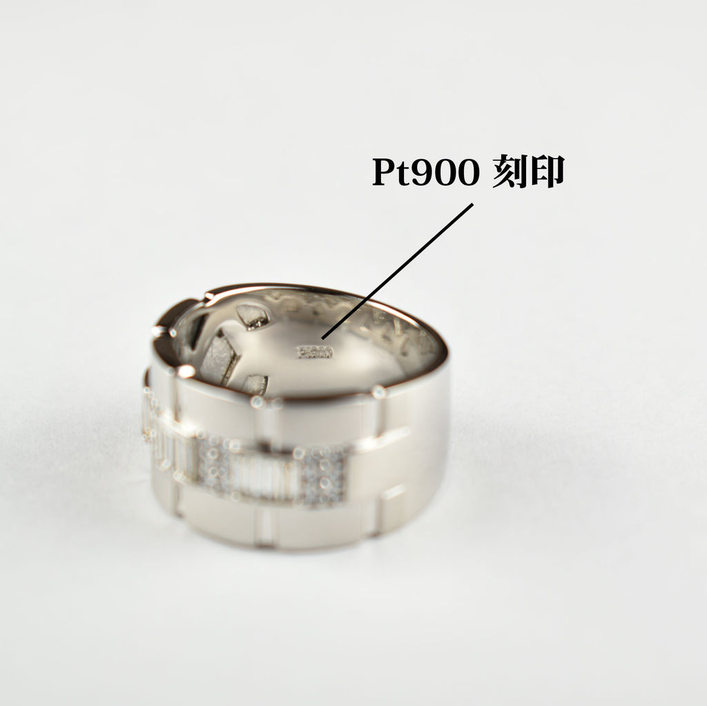 リング Pt900 ダイヤ付 (Type-FW)