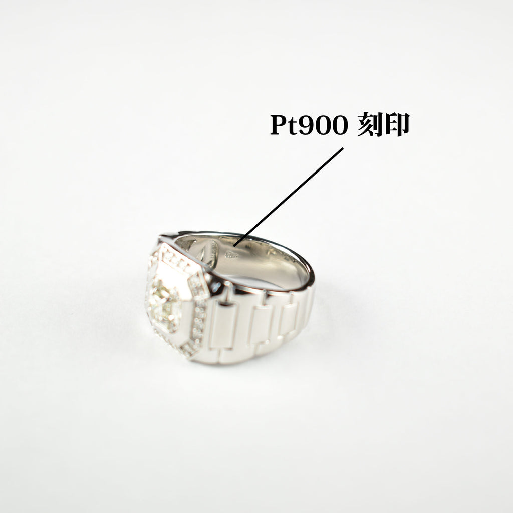 リング Pt900 ダイヤ付 (Type-OC-B)