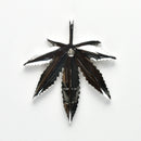 ペンダントトップ 大麻草 Pt900 ダイヤ付 (Type-OT)