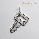 ペンダントトップ キー Pt900 ダイヤ付