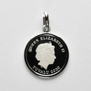 ペンダントトップ Pt999.5 ツバルホース コイン 1/10oz Pt850 枠付 (Type-SP)