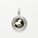 ペンダントトップ Pt999.5 ツバルホース コイン エリザベス表 1/25oz Pt850 枠付 (Type-GK)