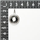 ペンダントトップ Pt999.5 ツバルホース コイン エリザベス表 1/25oz Pt850 枠付 (Type-GK)