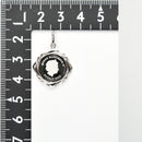 ペンダントトップ Pt999.5 ツバルホース コイン エリザベス表 1/25oz Pt850 枠付 (Type-RH)