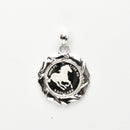 ペンダントトップ Pt999.5 ツバルホース コイン エリザベス表 1/25oz Pt900枠付 (Type-WK)