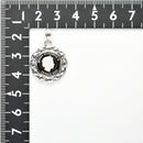 ペンダントトップ Pt999.5 ツバルホース コイン エリザベス表 1/25oz Pt900 枠付 (Type-MS)