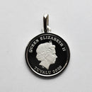 ペンダントトップ Pt999.5 ツバルホース コイン 1/5oz Pt850 枠付 (Type-SP)※リバーシブルタイプ