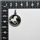 ペンダントトップ Pt999.5 ツバルホース コイン 1/5oz Pt850 枠付 (Type-SP)※リバーシブルタイプ